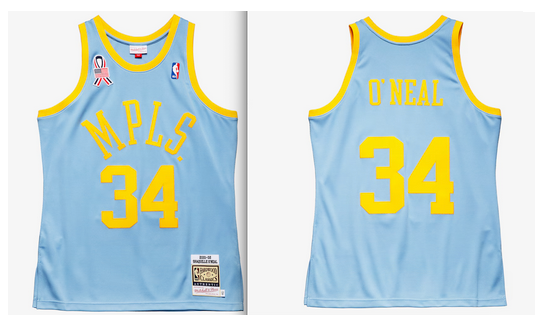 Men NBA #34 O Neal light blue 2025 jersey